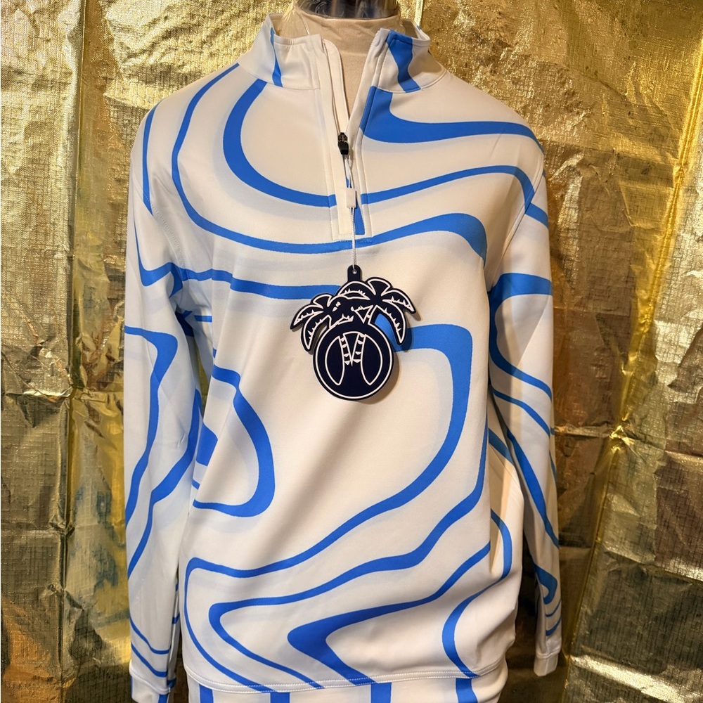 Stylish Blue and White Women's Top